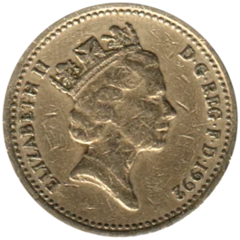 Preview 1 Pound, 1992 obverse