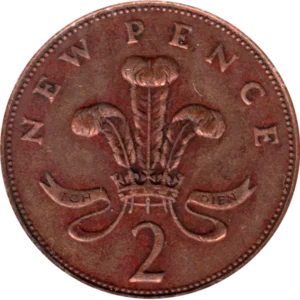 Preview 2 pence, 1971 reverse