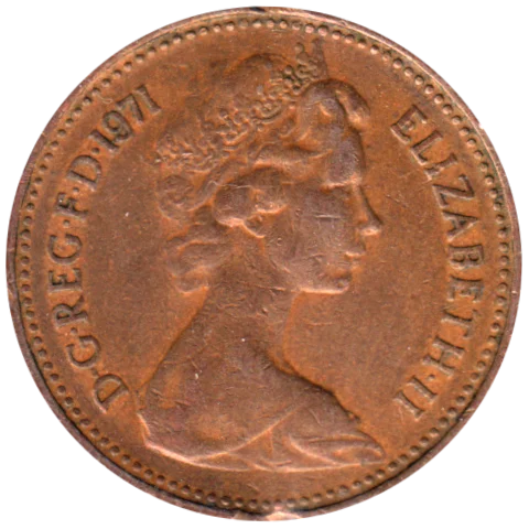 1 penny, 1971 Obverse
