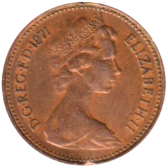 Preview 1 penny, 1971 obverse