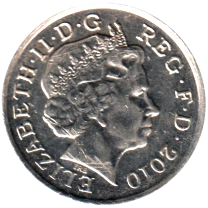 5 pence, 2010 Obverse