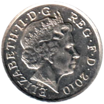 Preview 5 pence, 2010 obverse