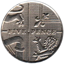 Preview 5 pence, 2010 reverse