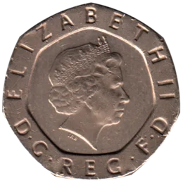 Preview 20 pence, 2005 obverse