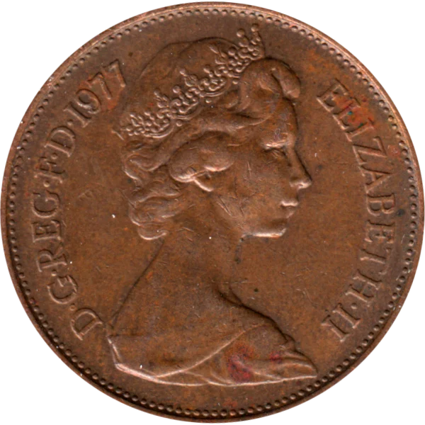 2 pence, 1977 Obverse