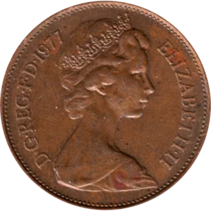 Preview 2 pence, 1977 obverse