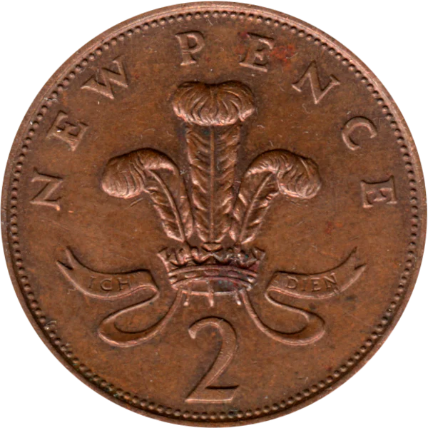 2 pence, 1977 Reverse