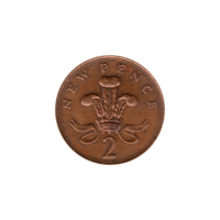 Preview 2 pence, 1977 reverse