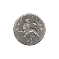 Preview 10 pence, 1976 reverse