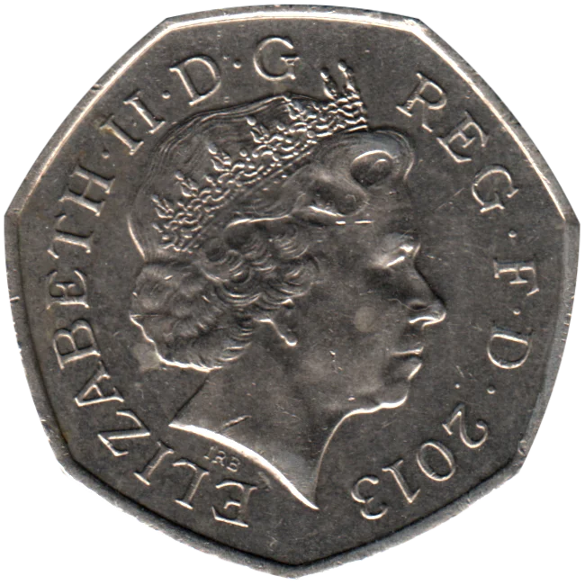 50 pence, 2013 Obverse