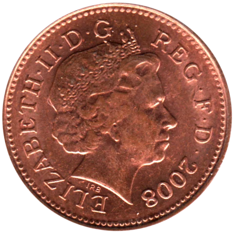 1 penny, 2008 Obverse