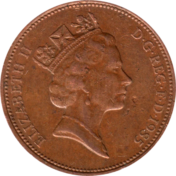 2 pence, 1985 Obverse