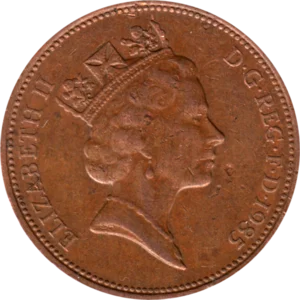 Preview 2 pence, 1985 obverse