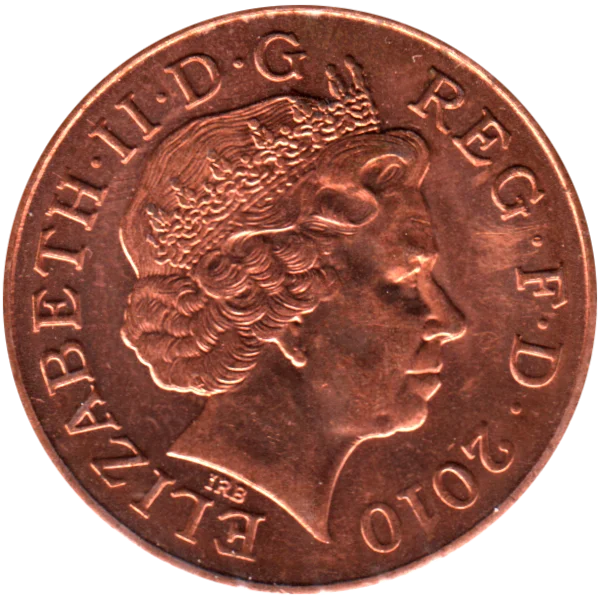 2 pence, 2010 Obverse
