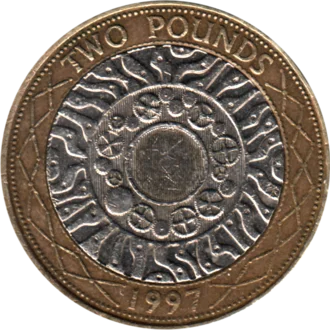 Preview 2 Pounds, 1997 reverse