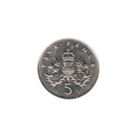 Preview 5 pence, 1989 reverse