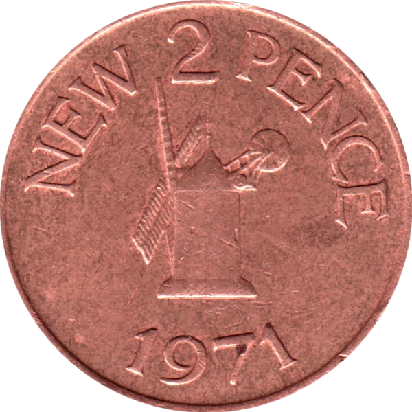 2 pence, 1971 Reverse