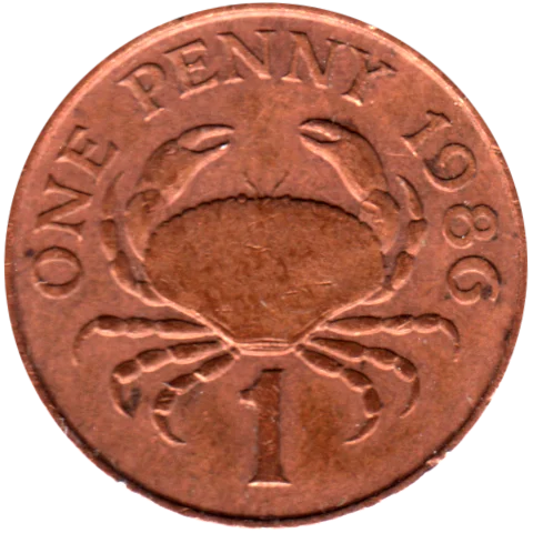 1 penny, 1986 Reverse