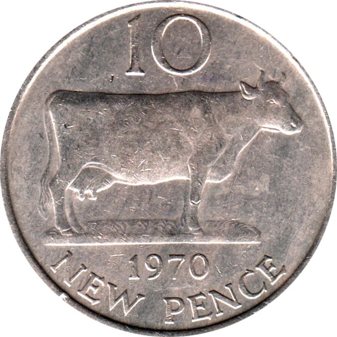 10 pence, 1970 Reverse
