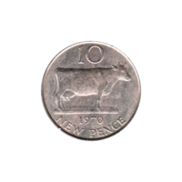 Preview 10 pence, 1970 reverse
