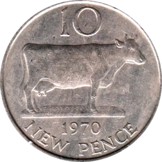 Preview 10 pence, 1970 reverse