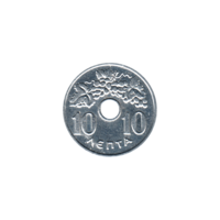 Preview 10 lepta, 1954 reverse