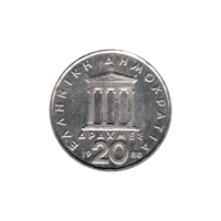 Preview 20 Drachmes, 1988 reverse