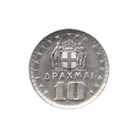 Preview 10 Drachmes, 1959 reverse