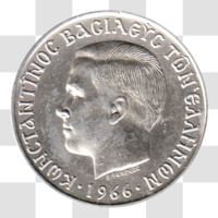 Preview 5 Drachmes, 1966 obverse