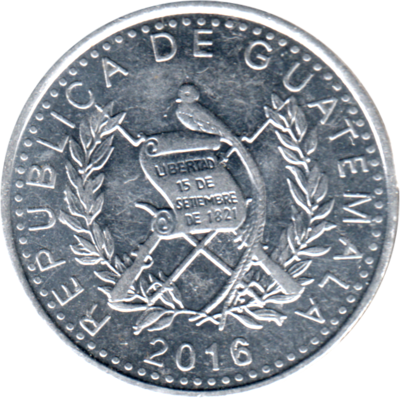25 centavos, 2016 Obverse