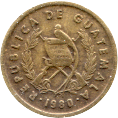 1 centavo, 1980 Obverse