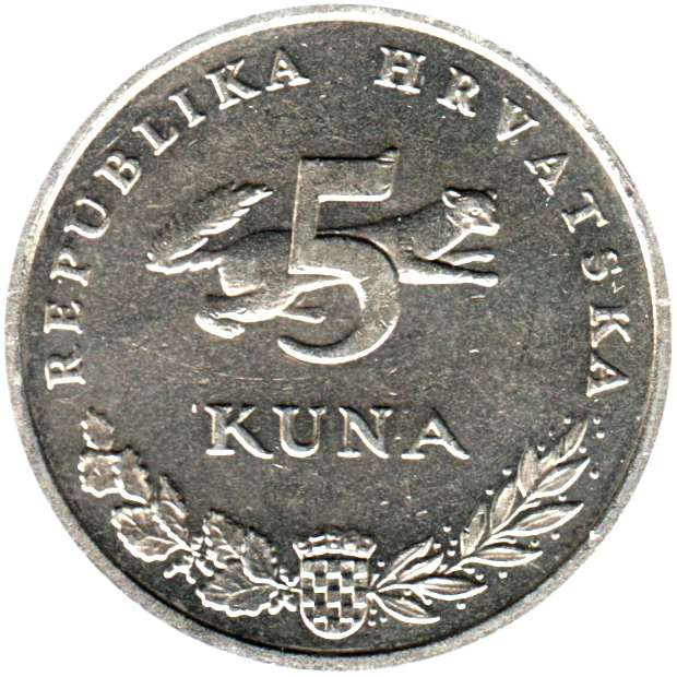 5 Kune, 2001 Reverse