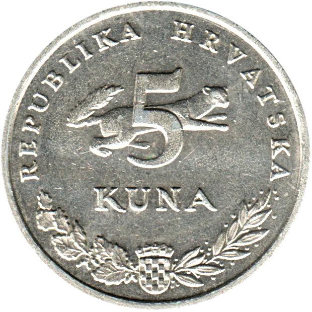5 Kune, 2002 Reverse