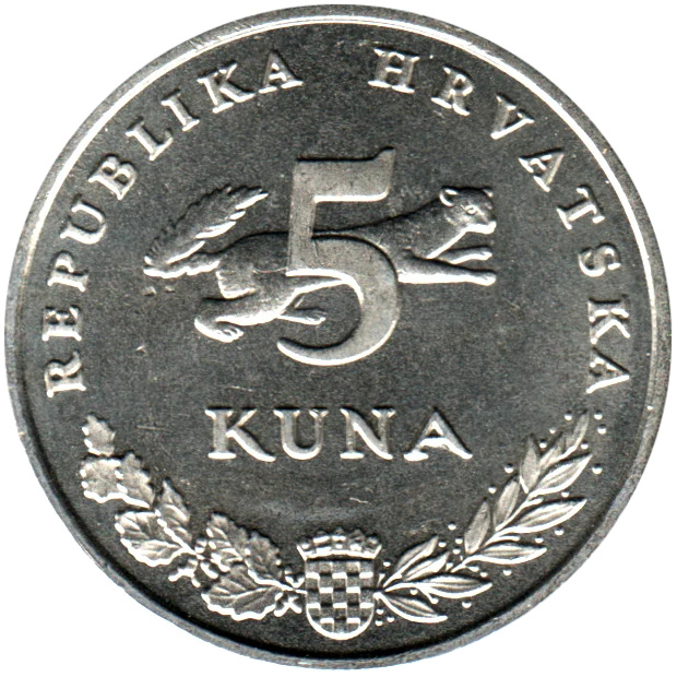 5 Kune, 2007 Reverse