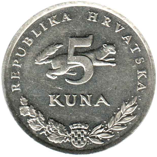 5 Kune, 1998 Reverse