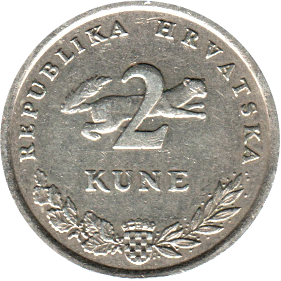 2 Kune, 1996 Reverse