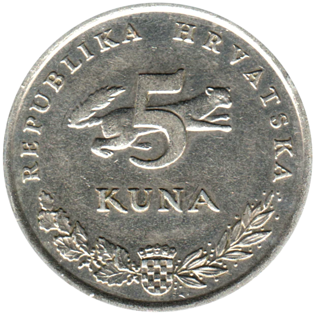 5 Kune, 2000 Reverse