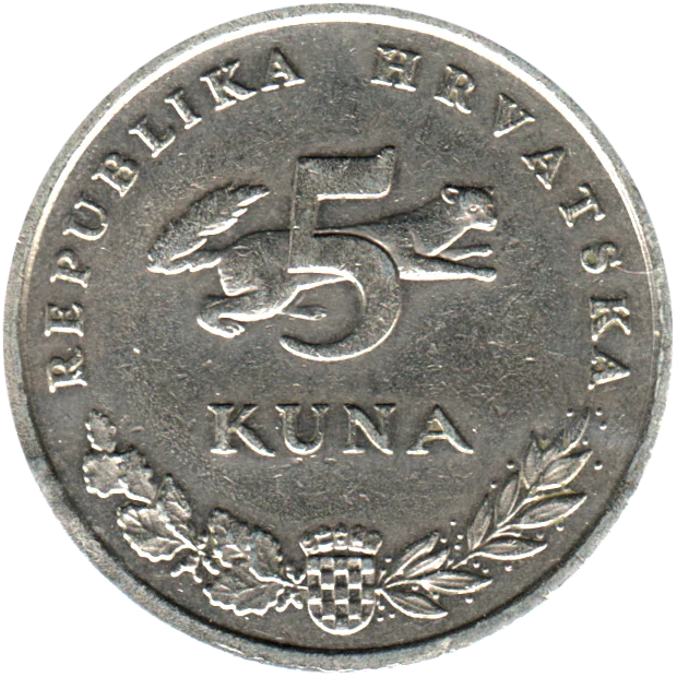 5 Kune, 1999 Reverse
