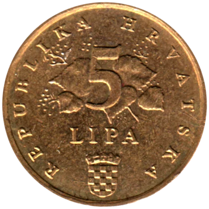 5 lipe, 1993 Reverse