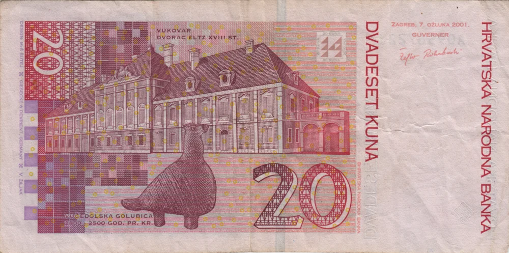 20 Kune, 2001 Obverse