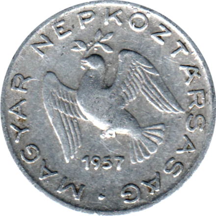 10 fillér, 1957 Obverse