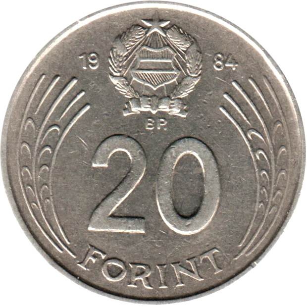 20 Forint, 1984 Reverse