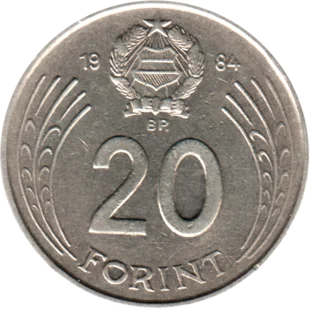 Preview 20 Forint, 1984 reverse