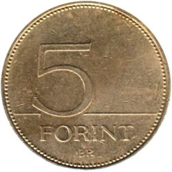 Preview 5 Forint, 2001 reverse