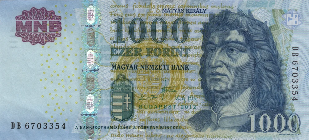 1000 Forint, 2012 Reverse