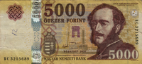 Preview 5000 Forint, 2016 reverse