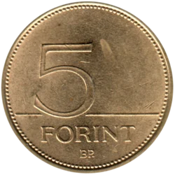 Preview 5 Forint, 1993 reverse