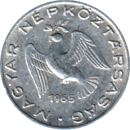 10 fillér, 1965 Obverse
