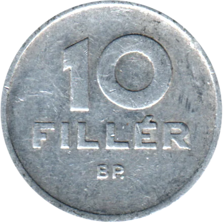 10 fillér, 1965 Reverse