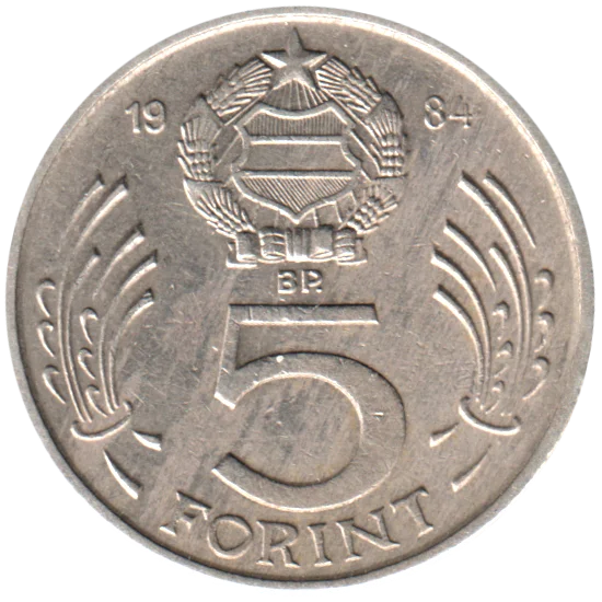 5 Forint, 1984 Reverse